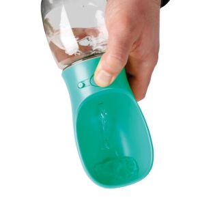 Vandflaske Til Hund M/ H�ndledsrem - Betjening med��n h�nd - Indhold 350 ml. 