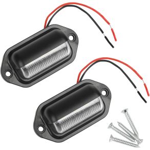 Nummerpladelygter LED - Universal 12V-24V - 2 stk lygter (1 s�t)