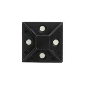 Sokkel / Anker Til Strips Sort - Skrue / Selvkl�bende 38x38 mm - Antal 1 stk