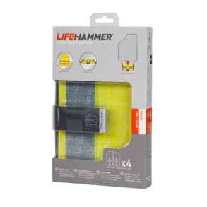 Refleksvest 4 stk - LifeHammer SafetyVest Ultra - Vakuum Luxe 