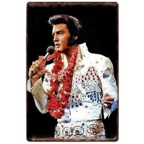 Retro Metalskilt - Elvis Presley Performance - Str. 20x30 cm.