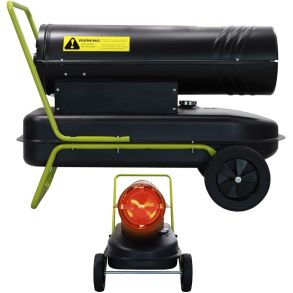 Diesel varmekanon 30 kW / 230V - Indbygget termostat & digitalt display - 36 liters tank