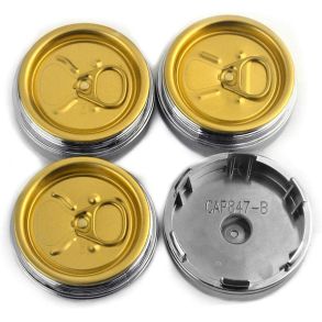 Centerkapsler til aluflge - Guld dse design - Dia. 56/60 mm
