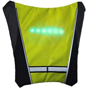 Cykelvest Med LED Indikator - Vandtt Nylon - Justerbar strrelse