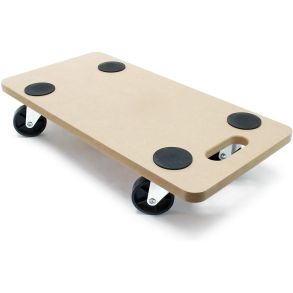 Rulleplade Aflang - MDF Trolley M/ 4 Hjul - Maks. 250 kg