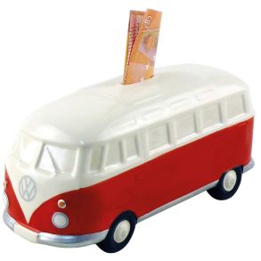 Sparebus Med Mntindkast - Rd & Hvid