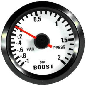 Turbomanometer - Auto Gauge - Hvid 52 mm.