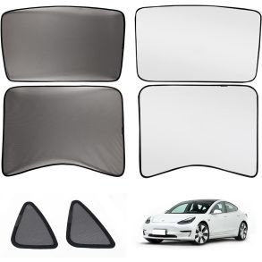 Solgardiner til soltag - Wisamic - Passer til Tesla Model 3 rg. 2017->