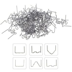 Metalclips Sortiment Rustfri til Plast Svejsepistol - 3 Varianter 600 stk - 2 Tykkelser 0,6-0,8 mm