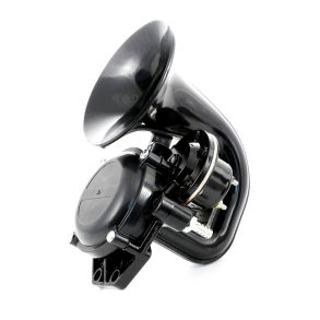 Trucker Trompethorn 12V-24V - Sort Tragte (130DB)