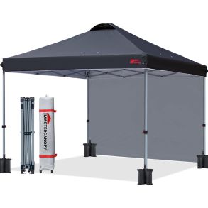 Pop-up foldepavillon 3x3 meter - Sammenklappelig & vandt�t - Gr� eller sort