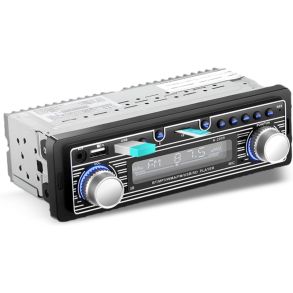 Autoradio Retro design 1DIN - Bluetooth / AUX / SD-kort / 2x USB-porte