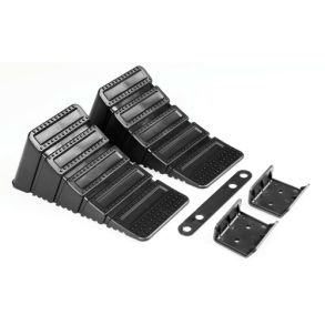 Stopklods Med Holder Sort - DIN-Godkendt 1000 kg - St Med 2 Stk