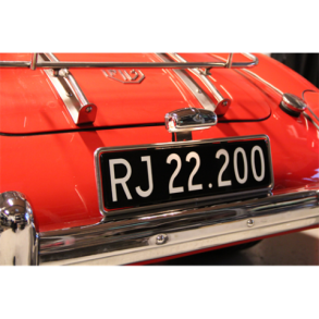 Nummerpladeramme Retro Rustfrit Stl - Ml (BxH) 41x11 cm -1 stk