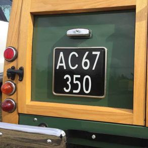 Nummerpladeramme Retro Rustfrit Stl - Ml (BxH) 20,5x23,5 cm -1 stk