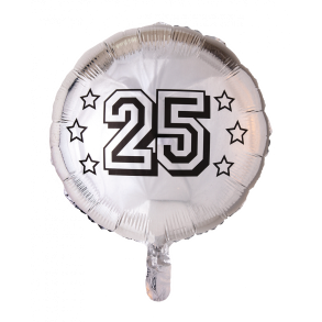 Folie Ballon - 25 M/Stjerner - Rund 18''
