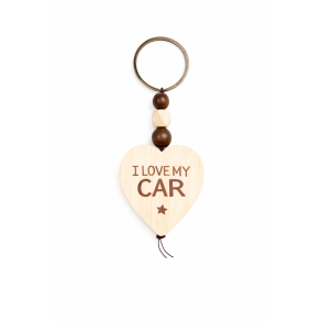 N�glering i Tr� - I Love My Car - Hjerteformet 