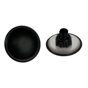 Pynteskrue 2 stk - Sort Dkskive ABS - . 22 mm