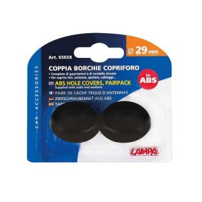 Pynteskrue 2 stk - Sort Dkskive ABS - . 29 mm