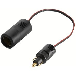 Strmudtag 12V-24V - DIN Til Standardstik Adapter - Lngde 330 mm