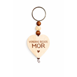 N�glering i Tr� - Verdens Bedste Mor - Hjerteformet 