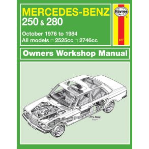 Reparationsbog Haynes - Mercedes-Benz 250 & 280 123 Series Benzin ( 76 - 84)