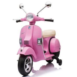 El-Scooter til b�rn - Vespa PX150 Lyser�d 12V - Med lys og musik