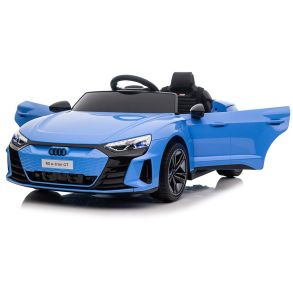 Elbil til b�rn - Audi RS e-tron GT 4x4 Bl� - Med fjernbetjening, lys, lyd & musik
