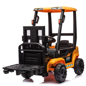 Elbil til b�rn - JCB Gaffeltruck Orange - Med fjernbetjening, lys, lyd & musik