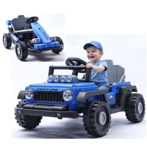 Elbil til b�rn - Azeno Transformers Bl� - Med fjernbetjening, lys, lyd & bluetooth