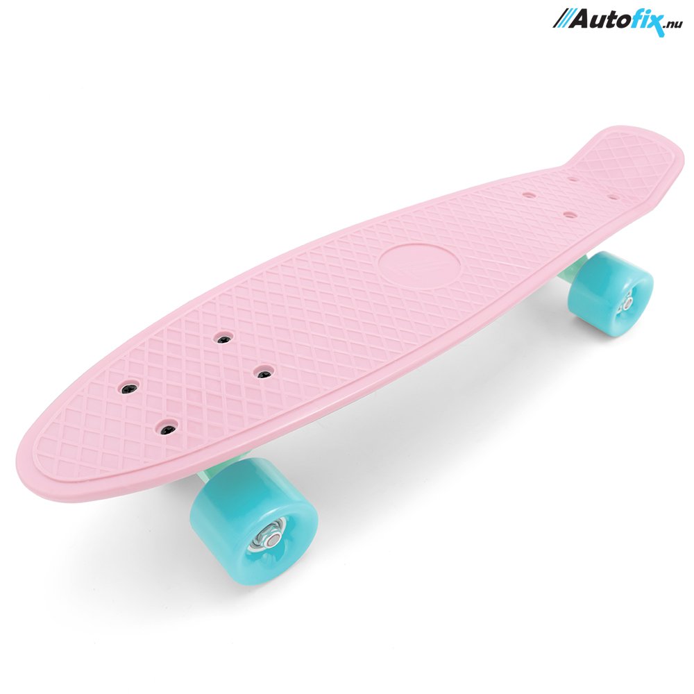 Skateboard Med Gummihjul - Lyserød Tyrkis blå Penny Board - Skateboard Autofix.nu