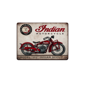 Retro Metalskilt - Indian Motorcycle - Str. 20x30 cm