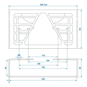 Baglygtebeskytter til trailer i st�l - 250x141x65 mm