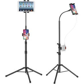 Ipad- & Mobiltelefon Stand - 360 Tripod Stand - Kompatibel med 4,7-12,9'' Tablets
