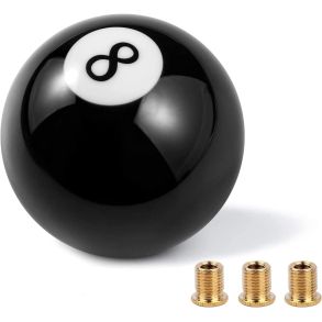 Gearknop 8 Ball - Universal Sort Med Gevind - 3x Gevind Adapter