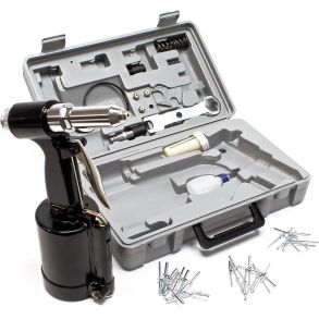 Popnittepistol / Blindnittepistol Trykluft Kit - Nittestrrelse 2,4-4,8 mm - Inkl. 30 Stk Popnitter