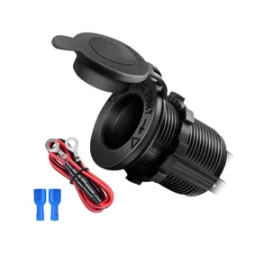 Strmudtag (Hun) 12V-24V - Vandtt Med Beskyttelsesdksel & Sikringsholder