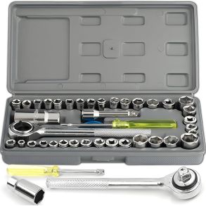 Topnglest 40 dele - Robust carbonstl - Leveres i opbevaringsboks