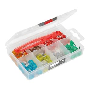 Mini Sikringer 5-30AMP - Sikringssortiment Med sikringsudtrkker - Antal 80 stk