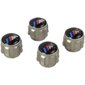 Ventilhtter Original BMW M-Power - Sort/Bl Logo - 4 stk