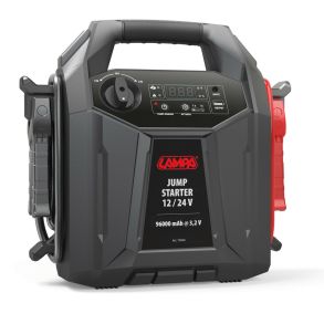 Kraftig jumpstarter professionel - LiFePO4 - 96.000 mAh 12/24V