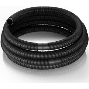 Solar flexslange Med Muffe - Sort PVC 32 mm - Slges i Lbende 1,5 Meter