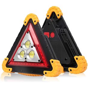 Led Advarselstrekant 30W - W838 Vandtt Med 4 Funktioner - Ml 210x190 mm