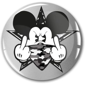 Centerlogo �60 mm - Mickey Mouse - Selvkl�bende - 4 stk