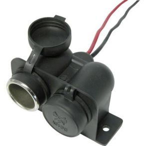 Dobbelt Str�mudtag Til Fastmontering - 12/24V - 15 Amp