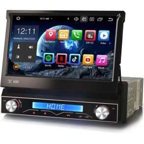 Autoradio 1DIN med 7'' touch skrm & WiFi - Trdls Apple Carplay & Android Auto