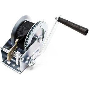 Hndspil Sort - Kapacitet 550 kg - Trkspil med 7 meter wire