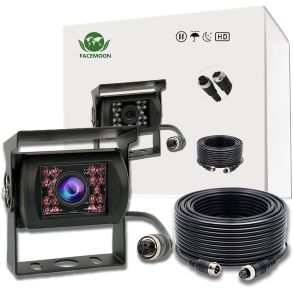 Bakkamera Med 18 IR Nightvision 12V-24V - 120 Vinkel & IP68 Vandtt - 15 Meter Kabel