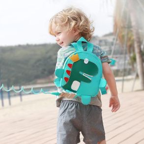 B�rne g�sele - 4 funktioner - Dinosaur Gr�n & Sort 
