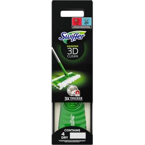 Gulvmoppe - Swiffer 3D Clean wet & Dry - Til snavs & dyrehr